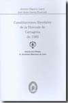 Constituciones sinodales de la Diócesis de Cartagena de 1583. 9788496353268