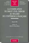 La codification du Droit civil chinois au regard de l'expérience française