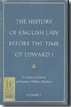 The history of english Law before the time of Edward I
