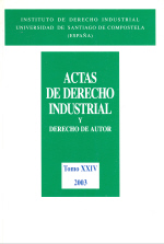 Actas de derecho industrial y derecho de autor. Tomo XXIV (2003)
