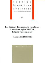Las finanzas de un concejo castellano: Piedrahíta, siglos XV-XVI. Estudio y documentos