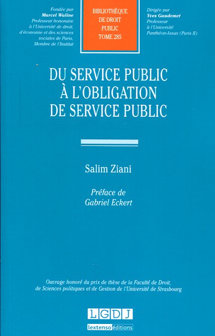 Du service public à l'obligation de service public. 9782275046631