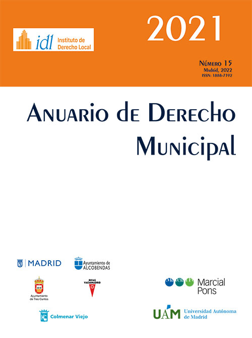 Anuario de Derecho Municipal, Nº 15, año 2021