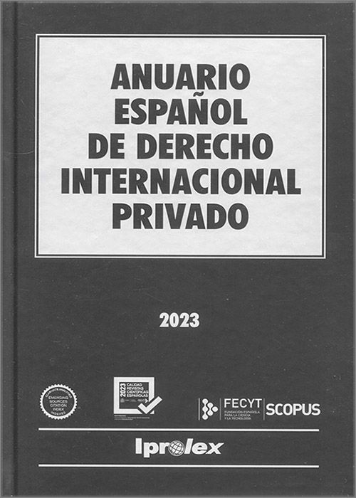 Anuario Español de Derecho Internacional Privado 2023